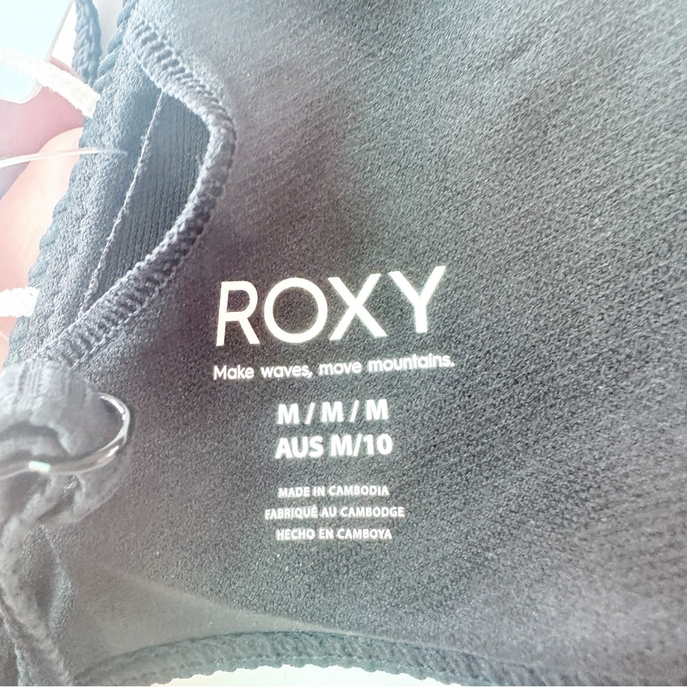 Roxy Black Ribbed Triangle Bikini Top - Picture 12 of 16